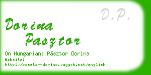 dorina pasztor business card