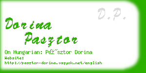 dorina pasztor business card